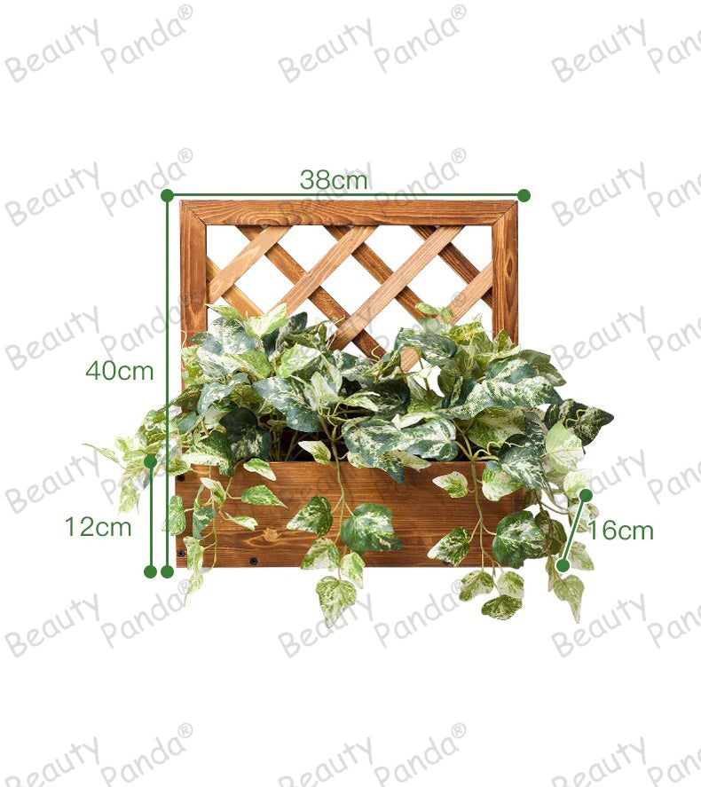 Beauty Panda®Teak Wood Plant Stand Indoor Outdoor, Hanging Plant Shelf for Living Room Garden Patio Yard Balcony (HW1)