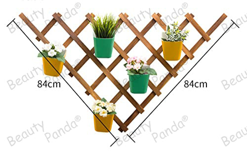 Beauty Panda® Wood Hanging Planter, Wall Planter, Plant Holder for Living Room Garden Patio Yard Balcony (HWV2)