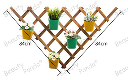 Beauty Panda® Wood Hanging Planter, Wall Planter, Plant Holder for Living Room Garden Patio Yard Balcony (HWV2)