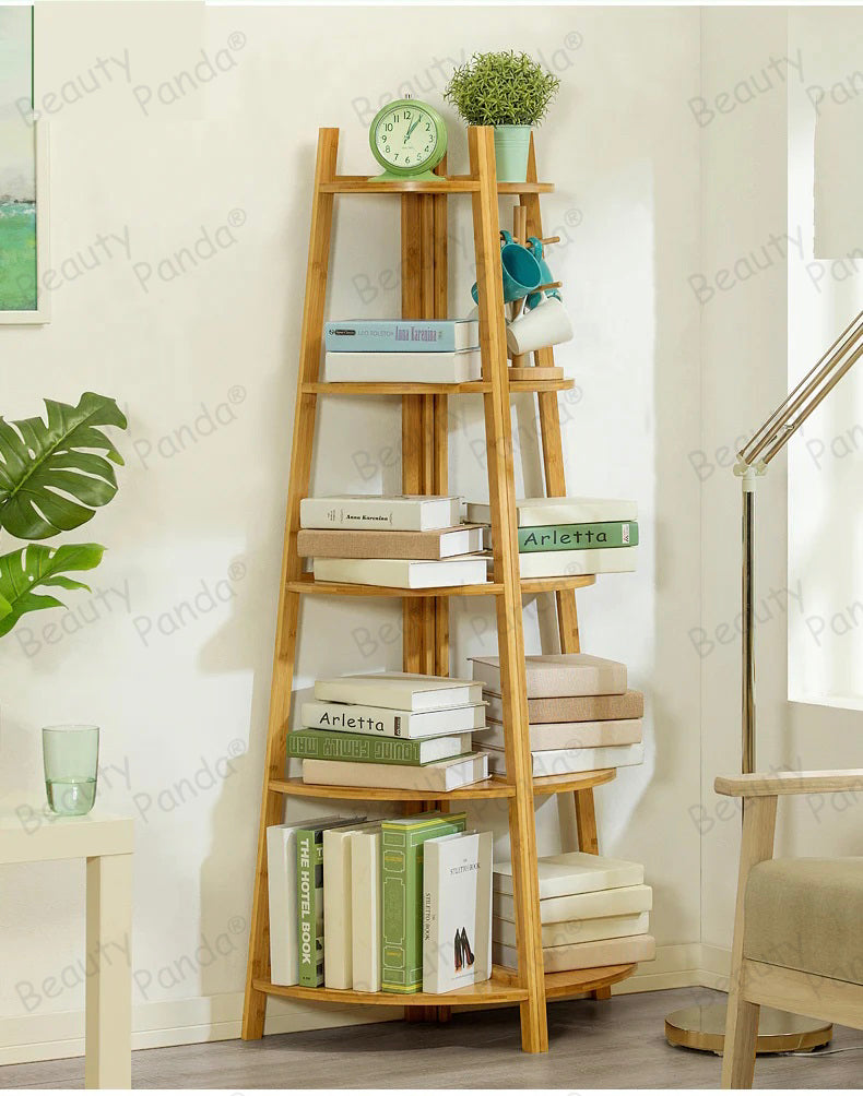 Beauty Panda Teak Wood Indoor/Outdoor Plant Stand for Home Garden Balcony Living Room Decor (CN2BK)