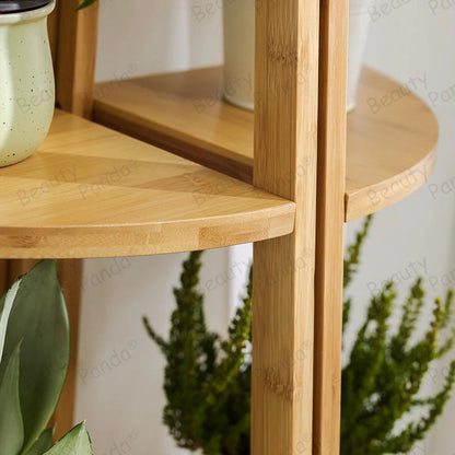 Beauty Panda Teak Wood Indoor/Outdoor Plant Stand for Home Garden Balcony Living Room Decor (CN2BK)