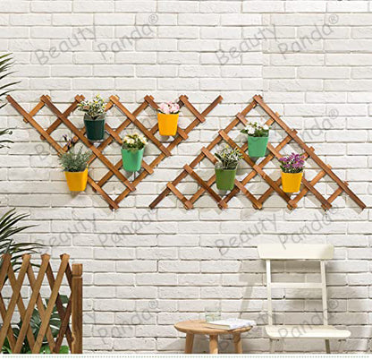 Beauty Panda® Wood Hanging Planter, Wall Planter, Plant Holder for Living Room Garden Patio Yard Balcony (HWV2)