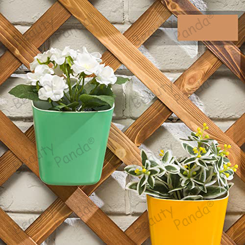 Beauty Panda® Wood Hanging Planter, Wall Planter, Plant Holder for Living Room Garden Patio Yard Balcony (HWL2)