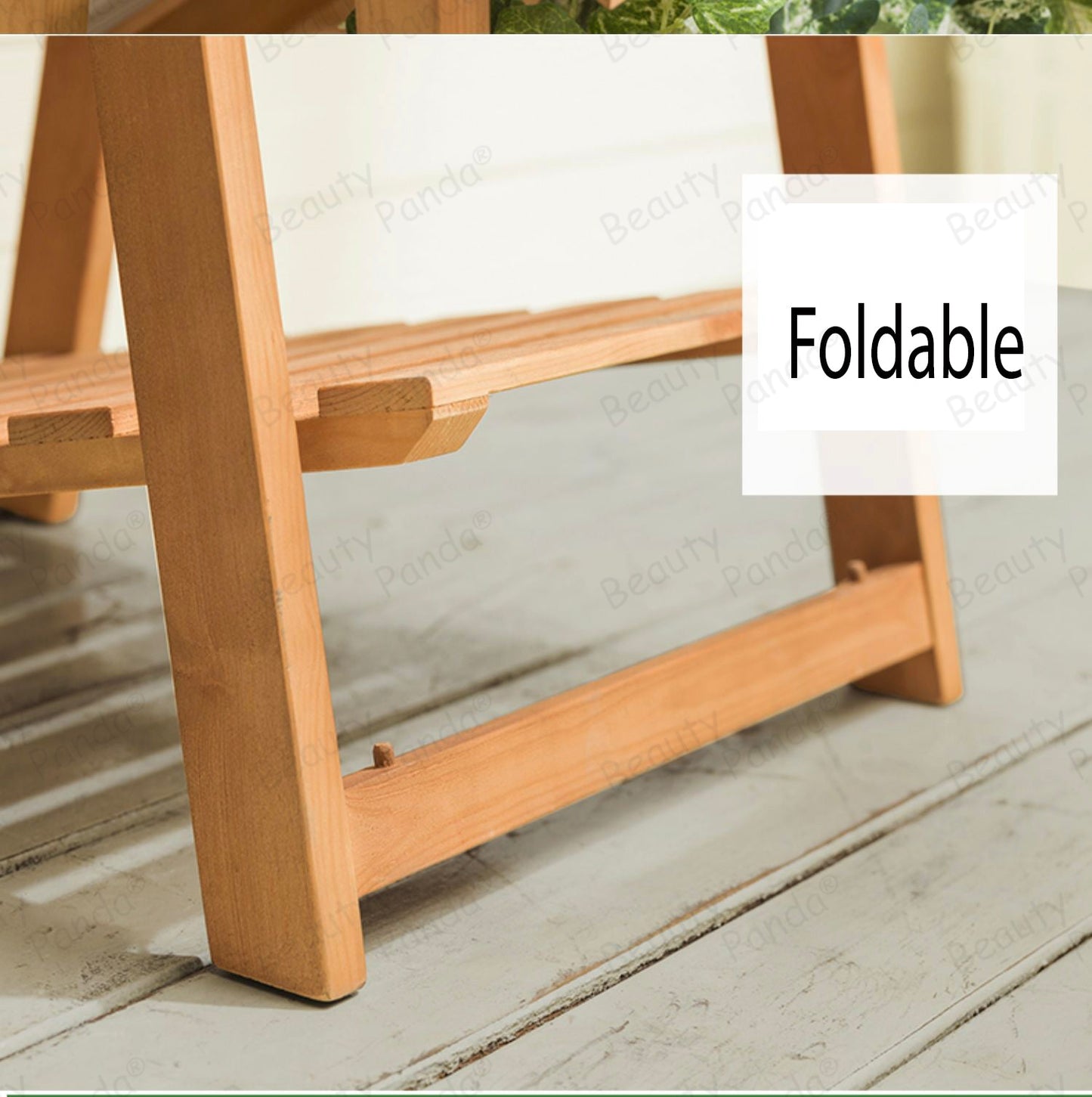 Beauty Panda Teak Wood Chalkboard Sign Free Standing Chalkboard Easel/Sturdy Sidewalk Sign Sandwich Board/Outdoor with Plant Stand and Chalk Board for Weddings & More(EAS2)